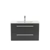 Dulap inferior Vario Clam 80 cu lavoar alb-antracit