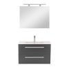 Mobilier complet de baie Vario Clam 80 stejar-antracit