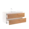 Mobilier complet de baie Vario Forte 100, stejar alb