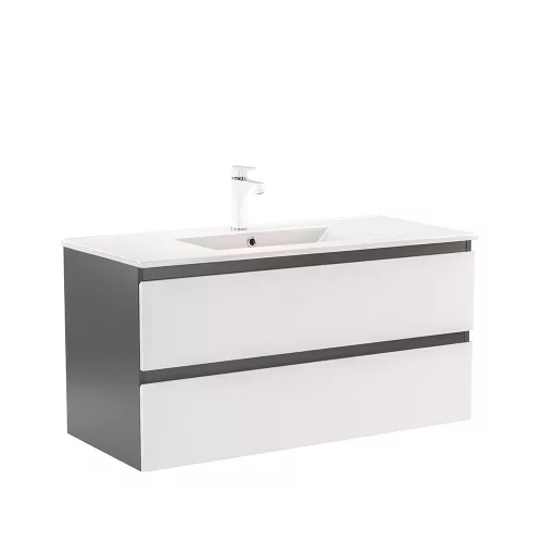 Dulap inferior Vario Forte 100 cu lavoar antracit-alb