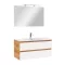 Mobilier complet de baie Vario Forte 100 stejar-alb