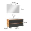 Mobilier complet de baie Vario Forte 100 stejar-antracit