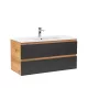 Dulap inferior Vario Forte 100 cu lavoar stejar-antracit