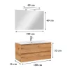 Mobilier complet de baie Vario Forte 100 stejar-stejar