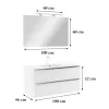 Mobilier complet de baie Vario Trim 100 alb-alb