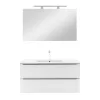 Mobilier complet de baie Vario Trim 100 alb-alb