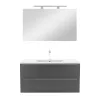 Mobilier complet de baie Vario Trim 100 alb-antracit
