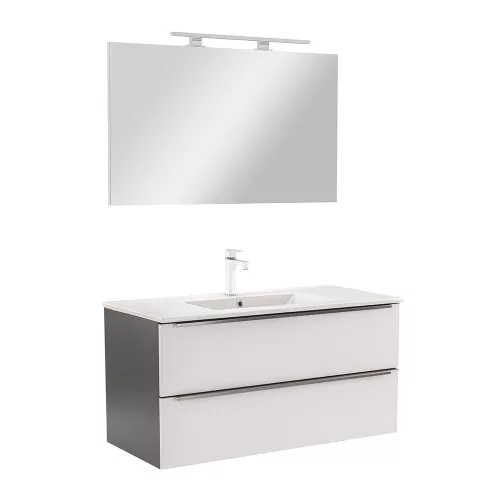 Mobilier complet de baie Vario Trim 100 antracit-alb
