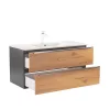 Mobilier complet de baie Vario Trim 100 antracit-stejar