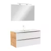 Mobilier complet de baie Vario Trim 100 stejar-alb