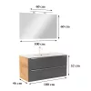 Mobilier complet de baie Vario Trim 100 stejar-antracit