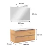 Mobilier complet de baie Vario Trim 100 stejar-stejar