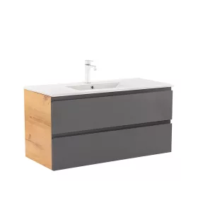 Dulap inferior Vario Pull 100 cu lavoar stejar-antracit