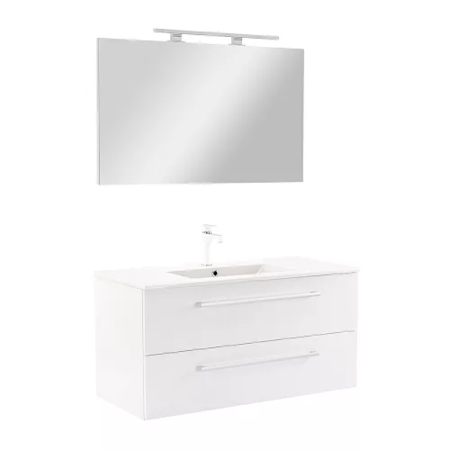 Mobilier complet de baie Vario Clam 100 alb-alb