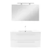 Mobilier complet de baie Vario Clam 100 alb-alb