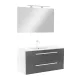 Mobilier complet de baie Vario Clam 100 alb-antracit