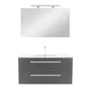 Mobilier complet de baie Vario Clam 100 alb-antracit