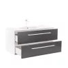 Mobilier complet de baie Vario Clam 100 alb-antracit