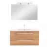 Mobilier complet de baie Vario Clam 100, stejar alb