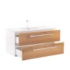 Mobilier complet de baie Vario Clam 100, stejar alb