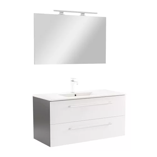 Mobilier complet de baie Vario Clam 100 antracit-alb