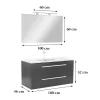 Mobilier complet de baie Vario Clam 100 antracit-antracit