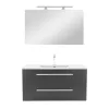 Mobilier complet de baie Vario Clam 100 antracit-antracit