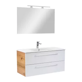 Mobilier complet de baie Vario Clam 100 stejar-alb