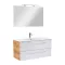 Mobilier complet de baie Vario Clam 100 stejar-alb