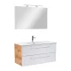 Mobilier complet de baie Vario Clam 100 stejar-alb