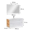 Mobilier complet de baie Vario Clam 100 stejar-alb