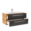 Mobilier complet de baie Vario Clam 100 stejar-antracit
