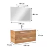 Mobilier complet de baie Vario Clam 100 stejar-stejar