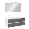 Mobilier complet de baie Vario Forte 120 alb-antracit