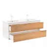 Mobilier complet de baie Vario Forte 120, stejar alb