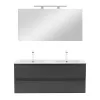 Mobilier complet de baie Vario Forte 120 antracit-antracit