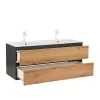 Mobilier complet de baie Vario Forte 120 antracit-stejar