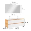 Mobilier complet de baie Vario Forte 120 stejar-alb