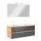 Mobilier complet de baie Vario Forte 120 stejar-antracit