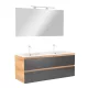 Mobilier complet de baie Vario Forte 120 stejar-antracit