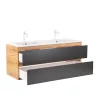 Mobilier complet de baie Vario Forte 120 stejar-antracit