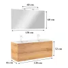 Mobilier complet de baie Vario Forte 120 stejar-stejar
