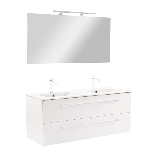 Mobilier complet de baie Vario Clam 120 alb-alb