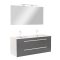 Mobilier complet de baie Vario Clam 120 alb-antracit