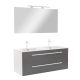 Mobilier complet de baie Vario Clam 120 alb-antracit