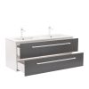 Mobilier complet de baie Vario Clam 120 alb-antracit
