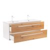Mobilier complet de baie Vario Clam 120, stejar alb