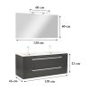 Mobilier complet de baie Vario Clam 120 antracit-antracit
