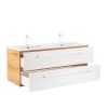 Mobilier complet de baie Vario Clam 120 stejar-alb