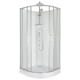 Cabină de duș cu hidromasaj Wega White 90x90